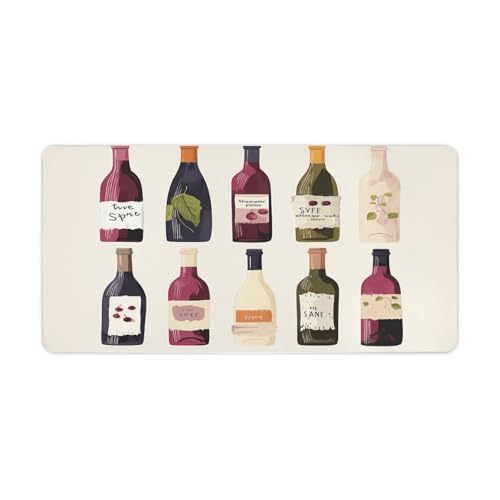 Protector de escritorio con diseño botellas de vino, grande miniatura 1