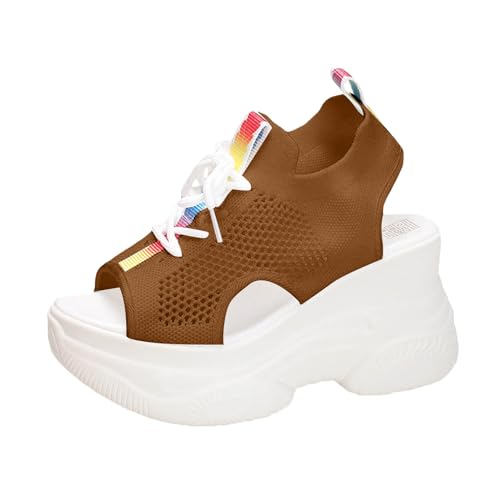 Sandales compensées blanches pour femmes chic et rétro de style romain