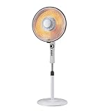 Stufa Parabolica al Carbonio 1000W a Piantana 410 mm – Riscaldatore Elettrico a Infrarossi con Tecnologia al Carbonio, Basso Consumo, Riscaldamento Rapido per Casa e Ufficio
