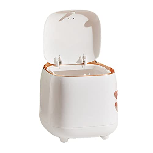 Alomejor Contenedor de Basura de Escritorio Tipo Empuje Contenedor de Basura de Doble Capa de Moda para Sala de Estar, Estilo de Moda, Fácil de Usar para Espacios Pequeños ABS 5.9