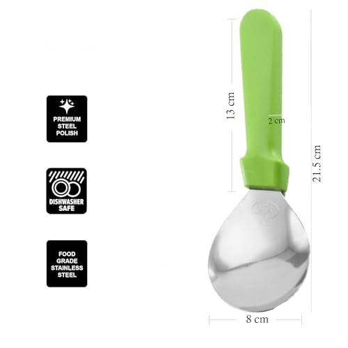Image of Baskety Stainless Steel Rice Paddle Spoon Non Stick Heat Resistant Kitchen Gadgets Rice Scooper Rice Spatula Rice Cooker Spoon Works for Rice Mashed Potato Or More (Multicolor)-1 Piece