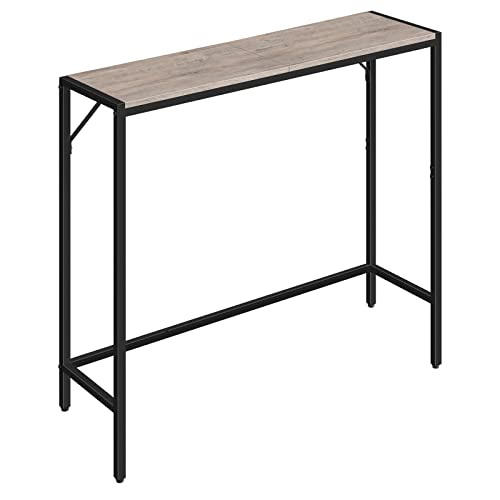 MAHANCRIS Console Table, Narrow Sofa Table, 30.1" Small Couch Table, Thin Sofa Table, Side Table for Hallway, Living Room, Foyer, Corridor, Greige and Black CTHG7601 MAHANCRIS Console Table, Narrow Sofa Table, 30.1" Small Couch Table, Thin Sofa Table, Side Table for Hallway, Living Room, Foyer, Corridor, Greige and Black CTHG7601