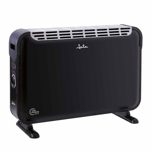 JATA C214T - Convector con interruptor para función turbo. 3 potencias de calor (750 - 1250 - 2000 W) Sin olores. Silencioso. Termostato regulable de temperatura. 57 x 20 x 42 cm