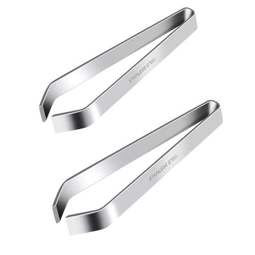 JZK Lot de 2 pinces à épiler en acier inoxydable pour enlever les arêtes de poisson pour la maison, la cuisine et le restaurant