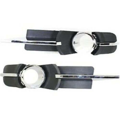 Momtlck Fog Light Trim Set for Chevy for Malibu LT/LTZ 2008-2012 Left & Right Black and Chrome 2pc 25905342 GM1038115