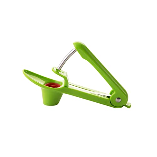 Unomor Stainless Steel Cherry Pitter Removal Tool Easy Squeeze Grip Fruit Vegetable Gadget Green for Quick Pitting Clean Design and Safe for Boys and Girls