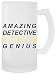 Amazing Detective Slash Genius Transparent Becher Bier Herren Damen Mug Beer