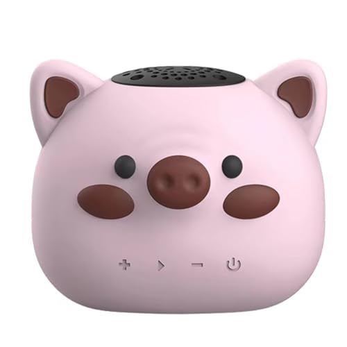 Uxsjakjsd Mini Altavoz Bluetooth de Bolsillo con Diseño de Cerdo de, Barra de Sonido Inalámbrica, IP65, Resistente Al Agua, Estéreo, Caja de Música.