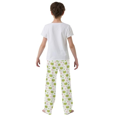 Frog and Love Boys Long Pants Soft Trousers Elastic Waist Kids Lounge Bottoms with Pockets S-XL3