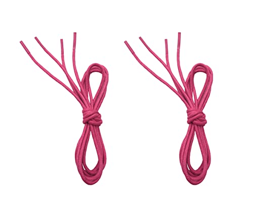 Image of VSUDO 2 Pair Waxed Round Dress Shoe Laces for Men, 1 /8 inch Thin Shoelaces