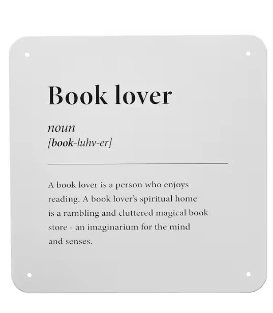 ledieu® KANGSLEBODA Wall decoration, book lover 20x20 cm (7 ¾x7 ¾) Wall Art