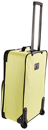 Image of Rockland Fashion Softside 4 Piece Luggage Set, Expandable, (14 inch Tote /19 inch /24 inch /28 inch), Lime