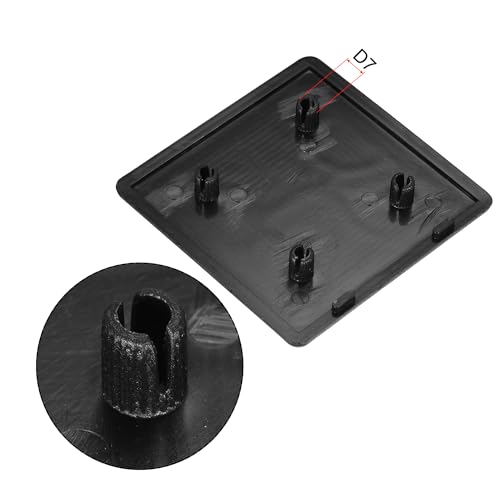 Image of uxcell 8080 EU Standard Profile End Cap, Plastic Square Aluminum Extrusion Plug for Trolley, Fish Tank Rack, Storage Rack, Black 80x80mm 5pcs