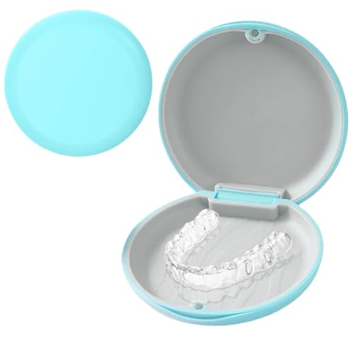 Porta Apparecchio Denti, Custodia Porta Apparecchio Denti, Porta Dentiera Porta Paradenti, Scatola Ortodontiche, per Protesi Dentale, Paradenti,Blu