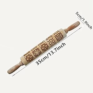 Embossing Rolling Pin,Rolling Pins for Baking,Christmas Wooden Rolling Pin, Deep Engraved Embossing Rolling Pin Kitchen Decor Tools for Baking Embossed Cookies (Window Grilles) Embossing Rolling PinRolling Pins for BakingChristmas Wooden Rolling Pin Deep Engraved Embossing Rolling Pin Kitchen Decor Tools for Baking Embossed Cookies Window Grilles