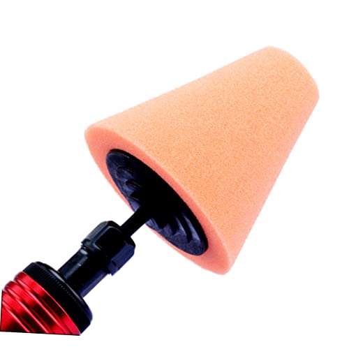 TOPBATHY Tampon De Polissage Conique Orange Pour Voiture Éponge Buffle Professionnelle Pad Lustrage Finition Anti-rayures Roues Et Carrosserie