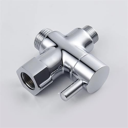 Válvula de bidé de latón macizo cromado y adaptador de 3/8 para inodoro 5