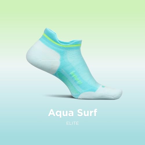 Image of Feetures Elite Max Cushion No Show Tab - Running Socks for Men & Women, Athletic Compression Socks, Moisture Wicking