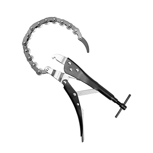 Tailpipe Cutter 3/4 to 3 Inch, Carbon Steel Chain Exhaust Pipe Cutter Tool, Tube Cutting Pliers for Cutting Exhaust Pipe Copper Pipes