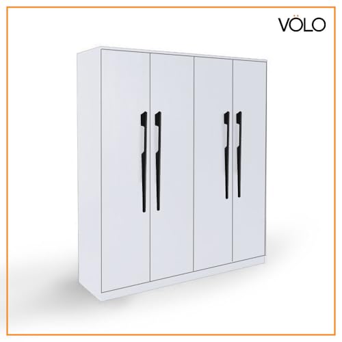 Image of VOLO Aluminium Wardrobe Handle - Elegant Pull Handle for Wardrobe Doors, Cabinet Doors, and Drawers in Kitchen, Office, and Bedroom (Pack of 2 Pieces) (SAC-40 Black 18 Inc (450mm))