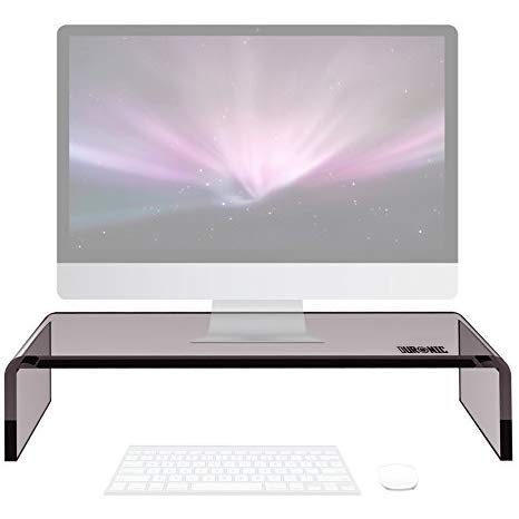 Preisvergleich Produktbild Duronic DM054 Bildschirmständer / Monitorständer / Notebookständer / TV Ständer / Bildschirmerhöhung / Laptop / Acrylglas / schwarz / 50cm x 20cm / 30kg Kapazität