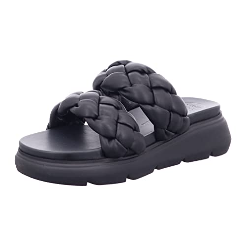 Paul Green Sandalette 7970-021, gelocht/geflochten, Schwarz, Damen EU 6/39