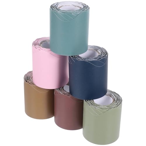 Rouleaux de 10 mètres bordures festonnées colorées papier TIDTALEO en vagues multicolores