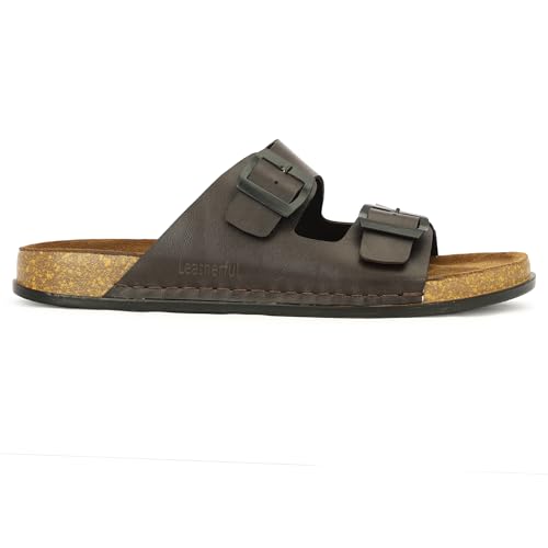 Image of Leatherful Men's premium leather slipper | Genuine Leather upper | Suede Leather Insole | PU sole | Stylish flip flop for men |