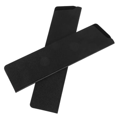 Genérico 2 Piezas Cubierta de hoja impermeable cuchillo guardia conjunto envoltura alimento seguro falda mercader demonio serrado protectores vaina cuchillas el plastico Black