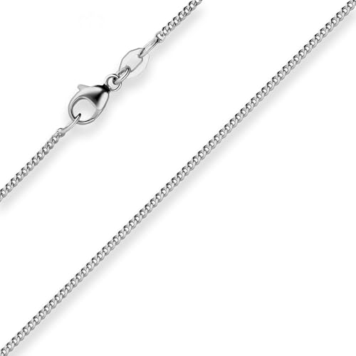 1,4mm Panzerkette Goldkette Collier Halskette aus 585 Gold Weißgold 42cm