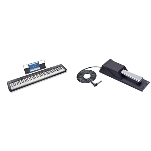 Casio CDP-S110 Black Digital Piano with SP-20 Piano Style Sustain Pedal