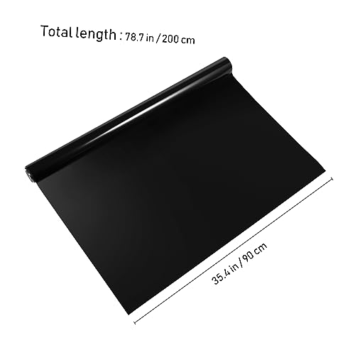 Vinilo de privacidad para ventanas 200x50 cm PVC negro miniatura 2