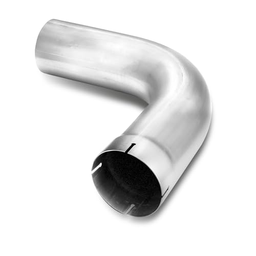A-KARCK Exhaust 90 Degree Tube 4 OD Exhaust Elbow 90 Degree 4 Inlet/Outlet Aluminized Steel Exhaust Pipe Mandrel Bend