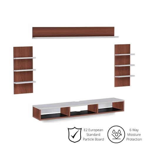Image of DELITE KOM Eli Engineered Wood TV Entertainment Unit (Finish Color - Acacia Dark White, DIY(Do-It-Yourself) (30x120x90.5)