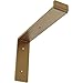 Ekena Millwork BKTMTS Steel Bracket Truss Shelf, 2"W x 10"D x 7 1/4"H, Hammered Gold