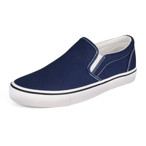 Image of Mens Classic Slip on Canvas Shoes Casual Loafers Fashion Sneakers