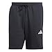 adidas Men's Essential Three Stripes French Terry Short, Black/White, M