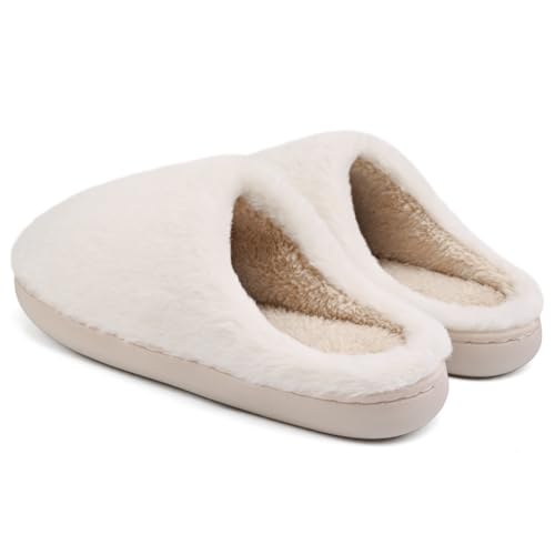 Image of Women's Men's Preppy Happy Face Slippers Comfy Warm Plush Slip-On House Slipper for Winter Indoor Soft Cushion Non-slip Fluffy Slides Slippers