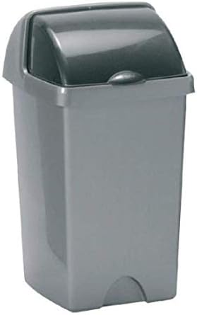 Addis 24 Litre Roll Top Bin, Metallic