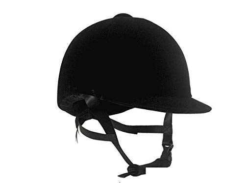 HBODHBGS Casco para Montar a Caballo para niños, Gorra Segura Ecuestre, Equipo para Caballos, Casco de protección para Motocicleta y Coche de Caballero 54cm Black Cover