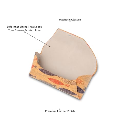 Image of Eyeglass Case Hard Shell, Portable Sunglass Case, fashionable PU Leather Eyeglass Case, Lightweight