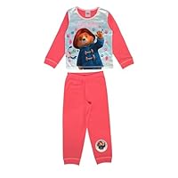 Paddington, Girls 2 Piece Pyjamas Set Featuring Bear, Pink/Blue, Age 2-3 Years