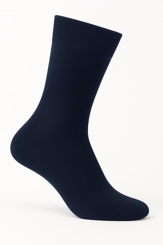 Image of Wens Plain Dark Socks for Girls, Boys, Kids & Men of All Ages (Pack of 3) | Heavy Elastic, Streachable & Comfortable Fit