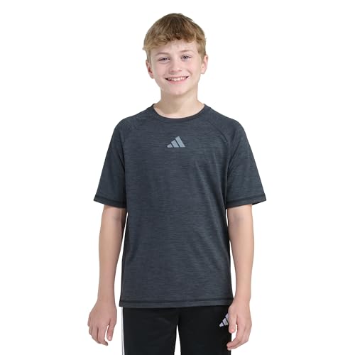 Image of Adidas Boys Short Sleeve Raglan Poly Tee
