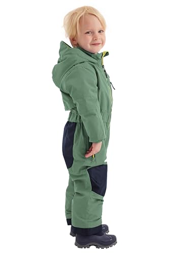 Killtec first instinct by killtec FIOW 32 MNS ONPC Overall/Schneeanzug in Daunenoptik mit Kapuze, stahlmint, 98-104, waldgrün