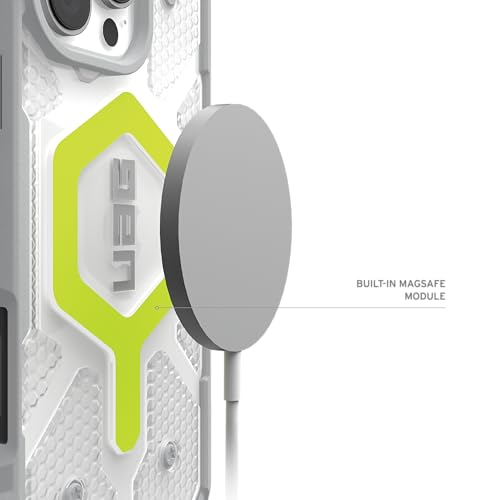 Image of Urban Armor Gear TPU UAG Pathfinder Clear Mag-Safe Compatible, Slim Fit Rugged Protective Case /Cover Designed For iPhone 16 Pro (6.3-Inch) (2024) (Military Drop Tested) -Active Neon