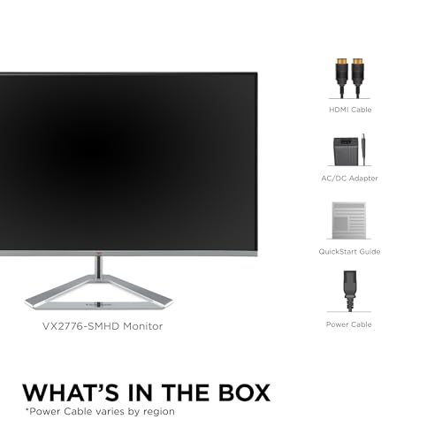 ViewSonic VX2776-SMHD 27 Inch 1080p IPS Monitor with FreeSync, Ultra-Thin Bezels, HDMI and DisplayPort - Thumbnail 5