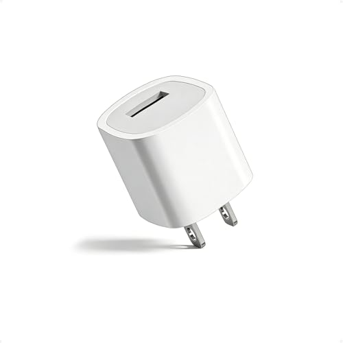 5W USB Chrager Block for Apple Watch 11/10/9/8/7/6/5/iWatch/iPhone 11/XS/XR/X/SE Series 5V 1A Single Port USB-A Plug Travel Charging Box Cube Adapter Plug for Phone (Galaxy Moto LG) Kindle 1Pack