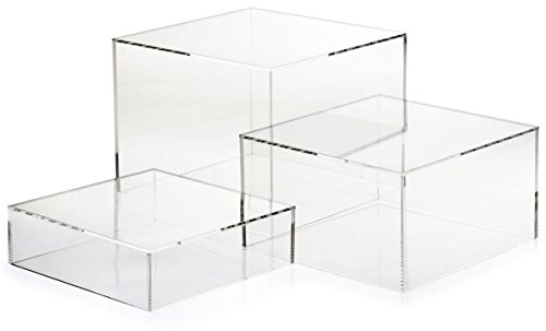 Marketing Holders 3 Cube Display Nesting Risers Showcase Collectibles Pedestals for Trinkets Figurines