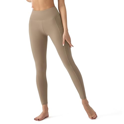 Image of YUDSUD High Waisted Leggings for Women with Pockets - Tummy Control Capris Yoga Pants for Workout Running Athletic Cycling